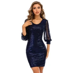 ABITO DA SERA CORTO IN PAILLETTES